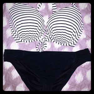 Sold! Black and white stripe VS bikini set